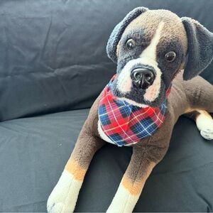 Blue and Red Plaid Dog Bandanna